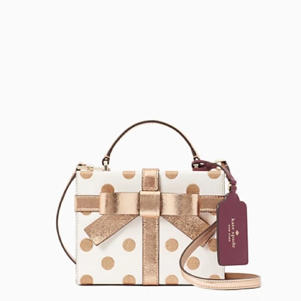 Kate Spade Wrapping Party Gift Box Crossbody Leather Bag